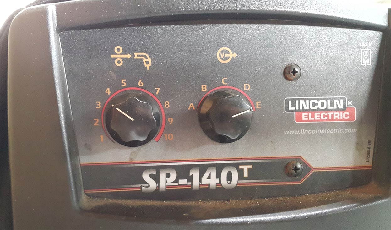 MIG settings for the weld job